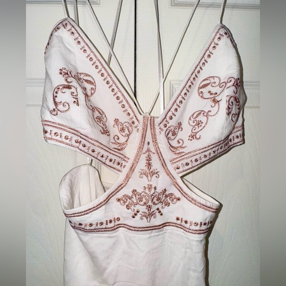 Revolve Goddess Maxi Dress in Ivory THE JETSET DIARIES Ivory. Size small NWT - Picture 3 of 16